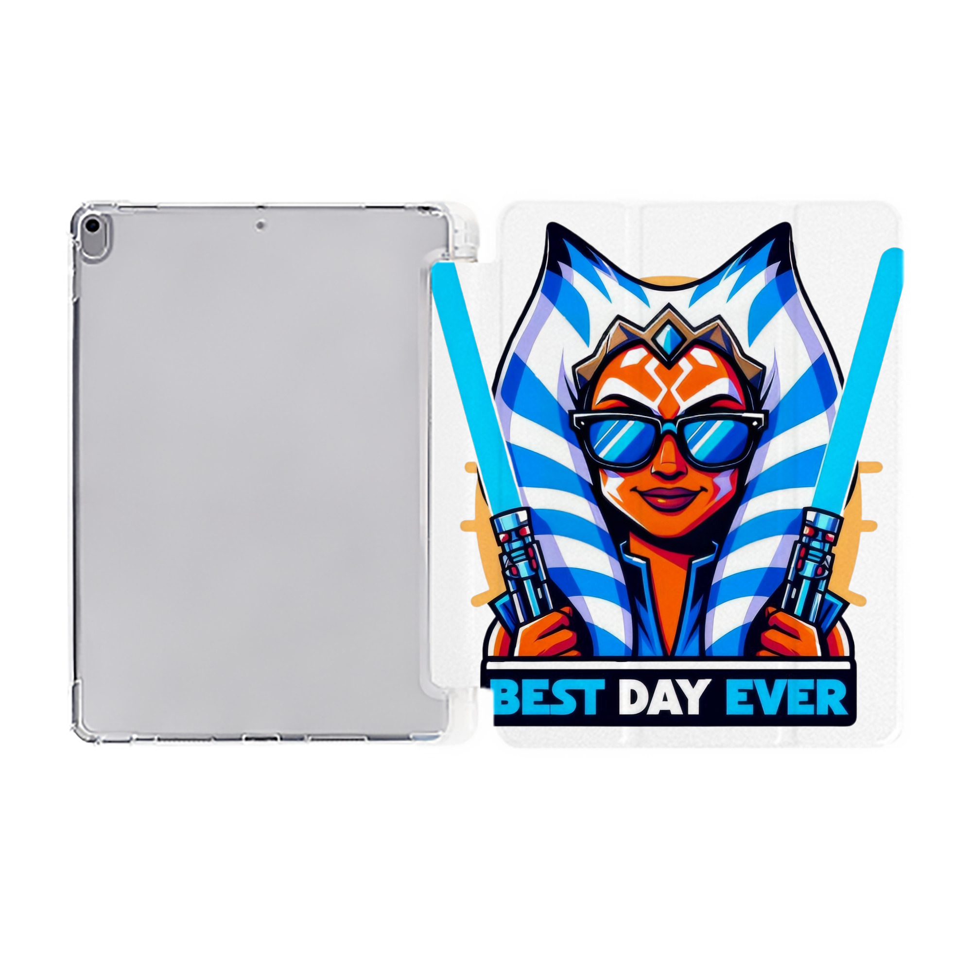 （画像用） スター・ウォーズ Star Wars IPad ケース ペン収納付き 三つ折りスタンド PUレザー×シリコン 対応機種9.5/10.5/10.9インチ